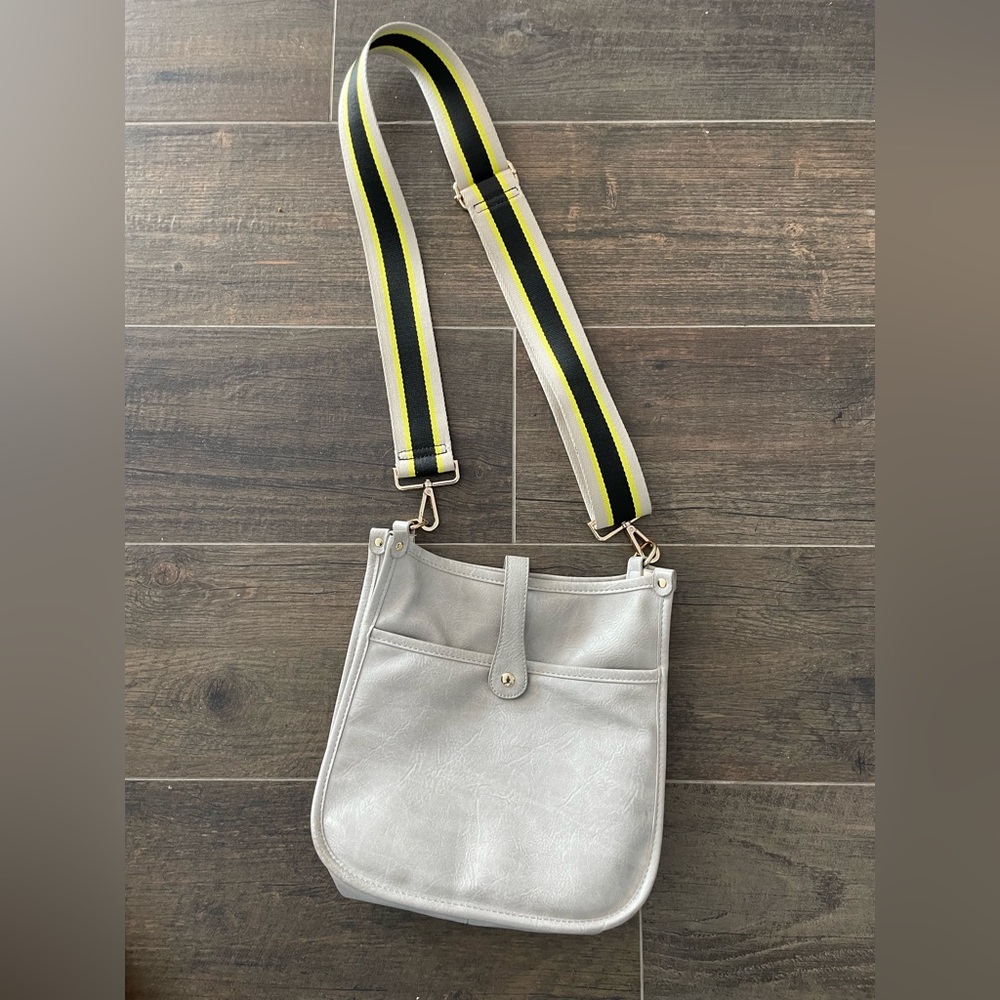 Vegan Leather Crossbody Bag with two straps
